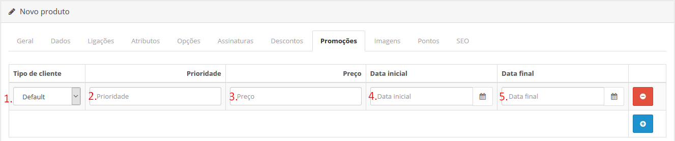 Produtos - promoções